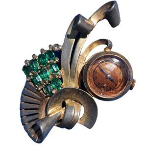 Vintage Mazer Style 1940s Watch Brooch